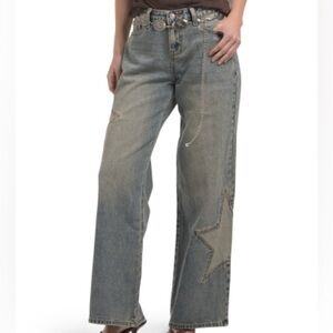 NWT Cali1850 Star Baggy Jeans Size 28